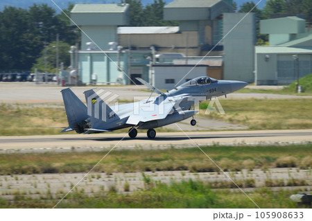 航空自衛隊第306飛行隊F-15イーグル着陸 航空自衛隊第306飛行隊F-15イーグル着陸 105908633