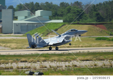 航空自衛隊第306飛行隊F-15イーグル着陸 航空自衛隊第306飛行隊F-15イーグル着陸 105908635