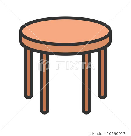 Round Table Icon Image. 105909174