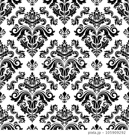 Orient Damask Seamless Background With Arabesques 105909292