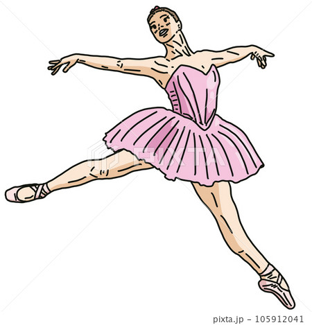 side view of ballerina dancing side view of ballerina dancing 105912041