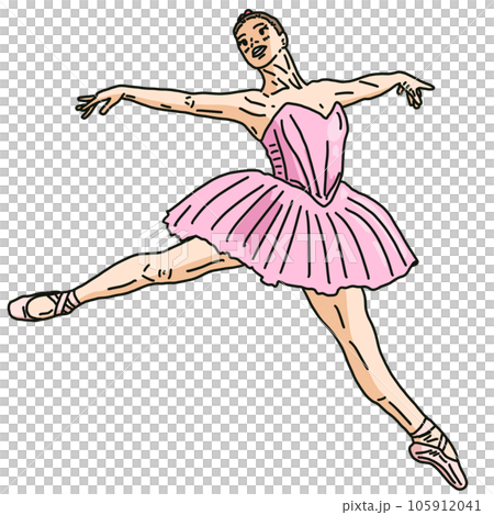 side view of ballerina dancing side view of ballerina dancing 105912041