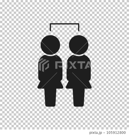 立っている2人の女性のアイコン・ピクトグラム - グループやチームのイメージ素材 立っている2人の女性のアイコン・ピクトグラム - グループやチームのイメージ素材 105912800