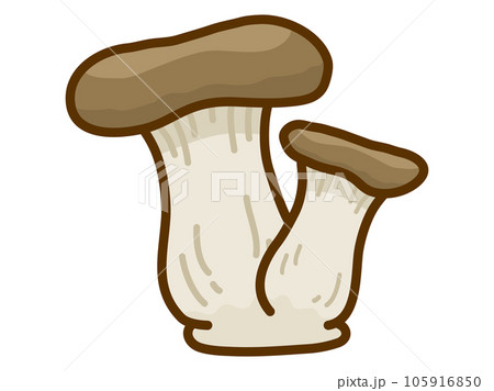 秋の味覚のイラスト素材、可愛いエリンギのイラスト 105916850