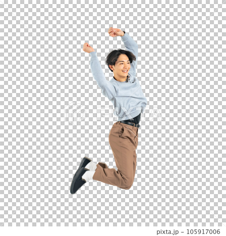 ジャンプする若い男性 背景透過PNG ジャンプする若い男性 背景透過PNG 105917006