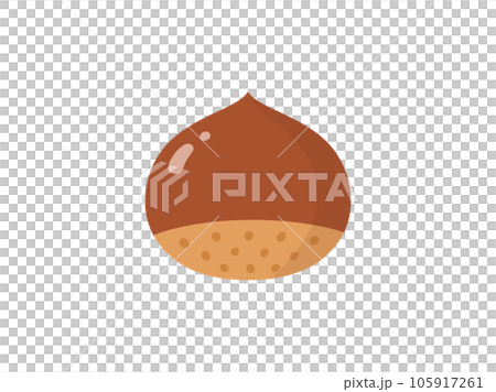 秋天的味道插畫素材，簡單的栗子插畫 105917261