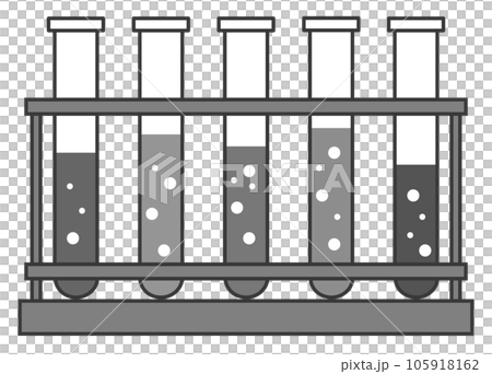 用於科學實驗的玻璃試管插圖 用於科學實驗的玻璃試管插圖 105918162
