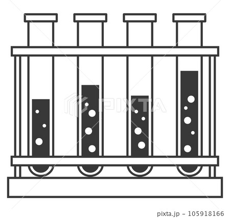 科学の実験に使用するガラス製試験管のイラスト 105918166