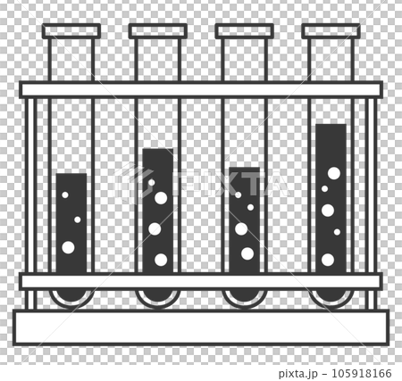 科学の実験に使用するガラス製試験管のイラスト 105918166