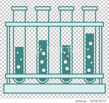 Illustration of glass test tubes used for science experiments 105918175