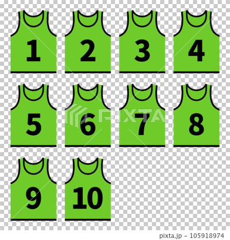 綠色號碼布和號碼 綠色號碼布和號碼 105918974