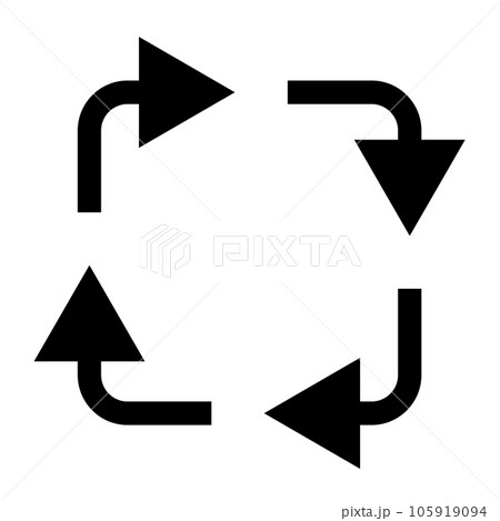 矢印を表す塗りつぶしスタイルのアイコン 矢印を表す塗りつぶしスタイルのアイコン 105919094