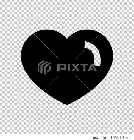 代表一顆心的填充風格圖標 105919162