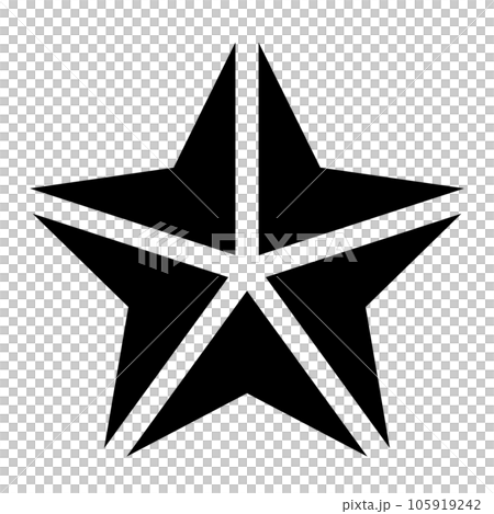 Filled style icon representing a star 105919242