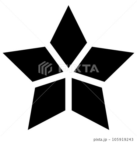 星を表す塗りつぶしスタイルのアイコン 105919243