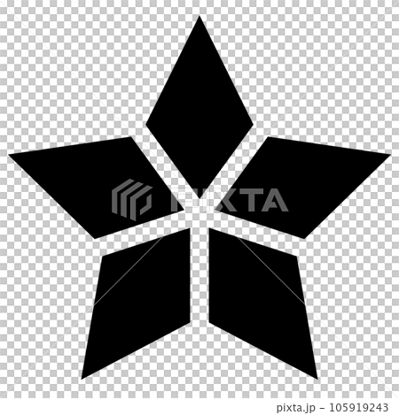 星を表す塗りつぶしスタイルのアイコン 105919243