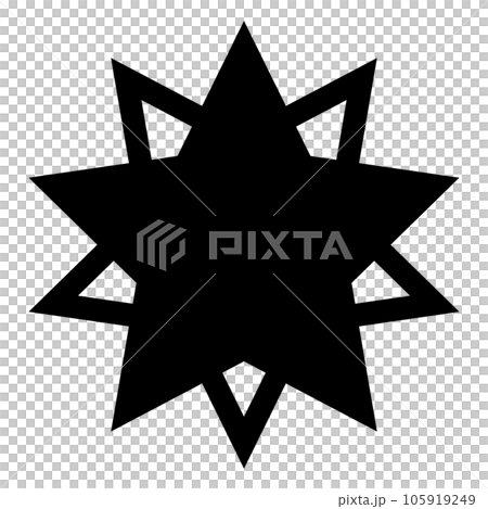 Filled style icon representing a star Filled style icon representing a star 105919249