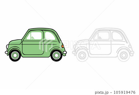 City car vector illustration concept, Cute vector smart car illustration, Car sharing logo, 105919476