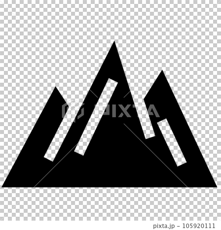 代表一座山的填充風格圖標 105920111