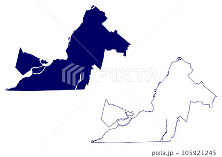 Monteregie Administrative region (Canada, Quebec Province, North America) map vector illustration, scribble sketch Monteregie map 105921245