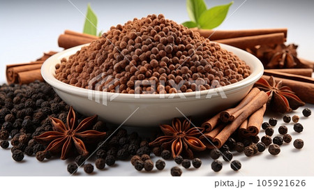 close up of all spices different ingredients for cooking for Asian cuisine specially. 105921626