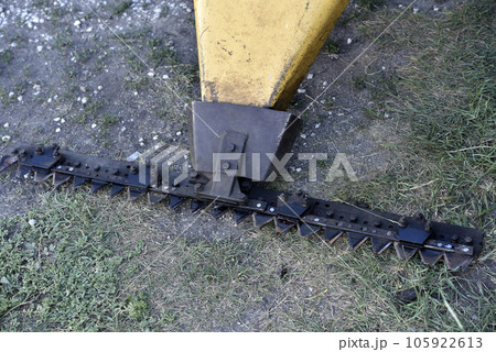 Mounted grass mower. Iron segments of the mower. 105922613