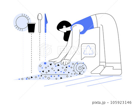 Sustainable yoga mats abstract concept vector illustration. 105923146