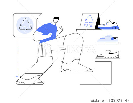 Eco-friendly shoes abstract concept vector illustration. Eco-friendly shoes abstract concept vector illustration. 105923148