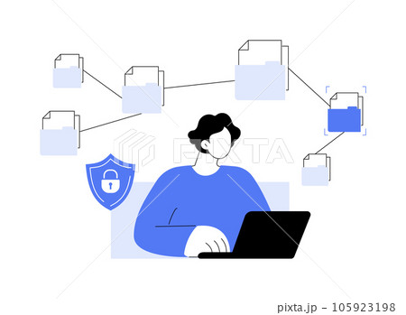 Data access abstract concept vector illustration. Data access abstract concept vector illustration. 105923198
