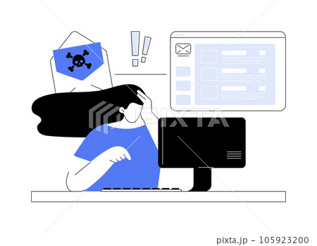 Malicious attachments abstract concept vector illustration. 105923200