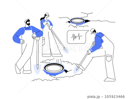 Seismic sensors abstract concept vector illustration. 105923466