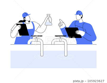 Wastewater treatment engineering abstract concept vector illustration. 105923627
