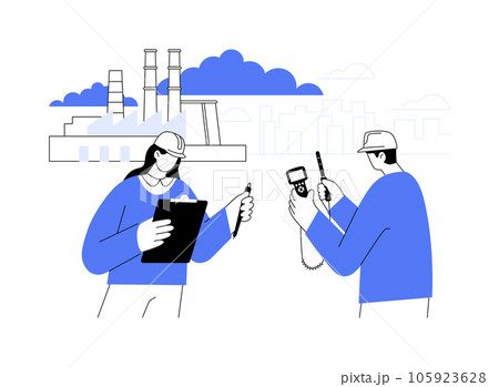 Air quality monitoring abstract concept vector illustration. 105923628