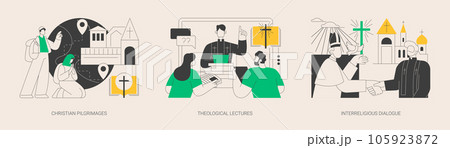 Doctrine of god abstract concept vector illustrations. 105923872