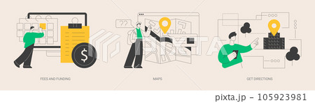 Company page information abstract concept vector illustrations. 105923981