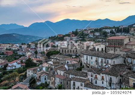 Panoramic view of Altomonte, a commune in the province of Cosenza, in the region of Calabria. Italy 105924074