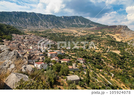 Raganello Gorge with Devil bridge in Civita, Calabria, Italy. Beautiful mountain landscape of the Pollino National Park Raganello Gorge with Devil bridge in Civita, Calabria, Italy. Beautiful mountain landscape of the Pollino National Park 105924078