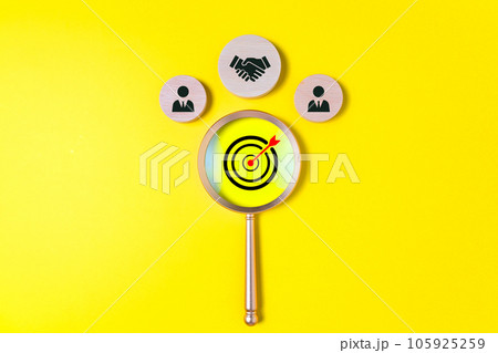 people connection. HR human resource management and Business partner with connection line. High quality photo 105925259