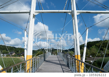 氷見市の十二町潟水郷公園の十二町潟横断橋 105926222