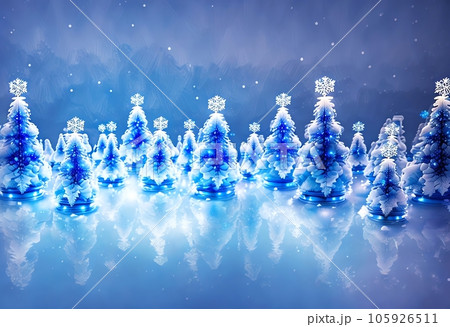 クリスマスツリーの美しい景色のイラスト素材 [105926511] - PIXTA 