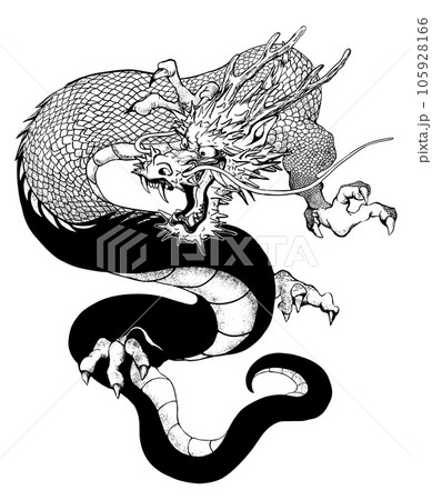 龍の線画 105928166