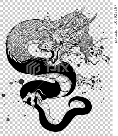 龍の線画 105928167