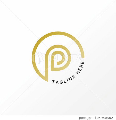 Logo design graphic concept creative abstract premium vector stock letter initial PP or PD font with circle lines. Related monogram typography initial Logo design graphic concept creative abstract premium vector stock letter initial PP or PD font with circle lines. Related monogram typography initial 105930302