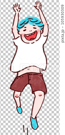 jump and wave, child 105930309