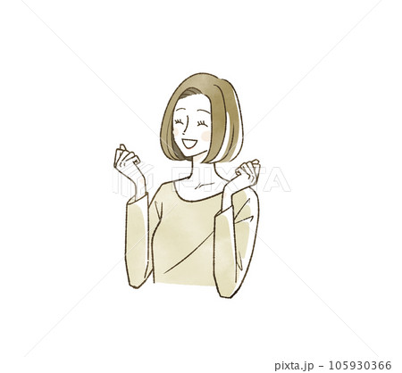 喜んでいる女性 105930366
