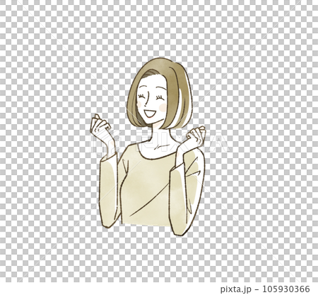 喜んでいる女性 105930366