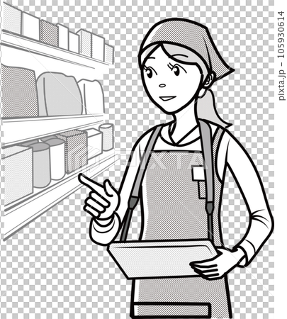 発注作業をする女性従業員 発注作業をする女性従業員 105930614