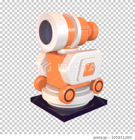 3D icon industrial robot rendered isolated on the transparent background 105931269