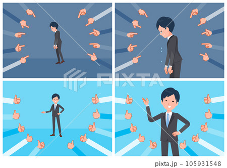 評価をうけるビジネス男性のセット 105931548