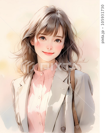 笑顔がかわいいOL 105931730